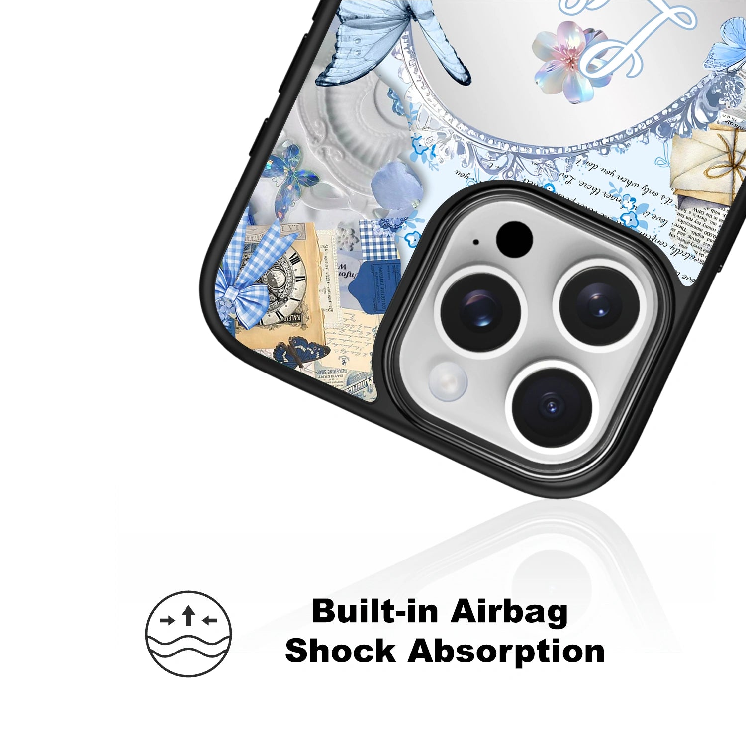 Mirror Blue Butterfly - iPhone Case